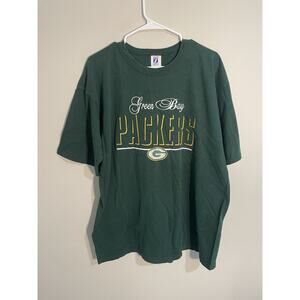 Vintage Green Bay Packers Shirt Mens XL Green Short Sleeve NFL Football